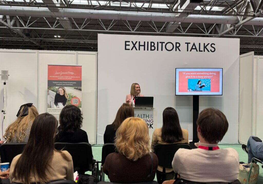 Laura Greenwood talking at the Birmingham Workplace Health and Wellbeing Exhibition Laura Greenwood talking at the Birmingham Workplace Health and Wellbeing Exhibition